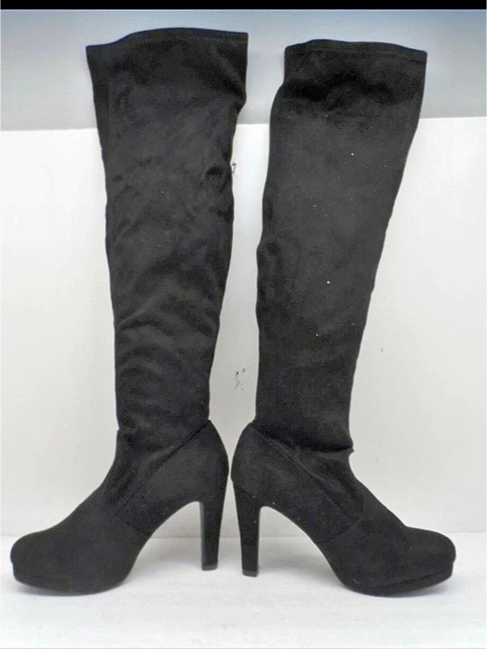 Over-the-Knee Heeled Boots in Black Like New New Direction Lydia Boots